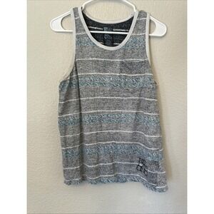 BILLABONG Tank Top Men's Size Small White Multi 100% Cotton Pocketed Lightweight